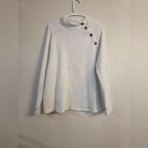 White Speckled Button Sweater By White Birch Size Medium